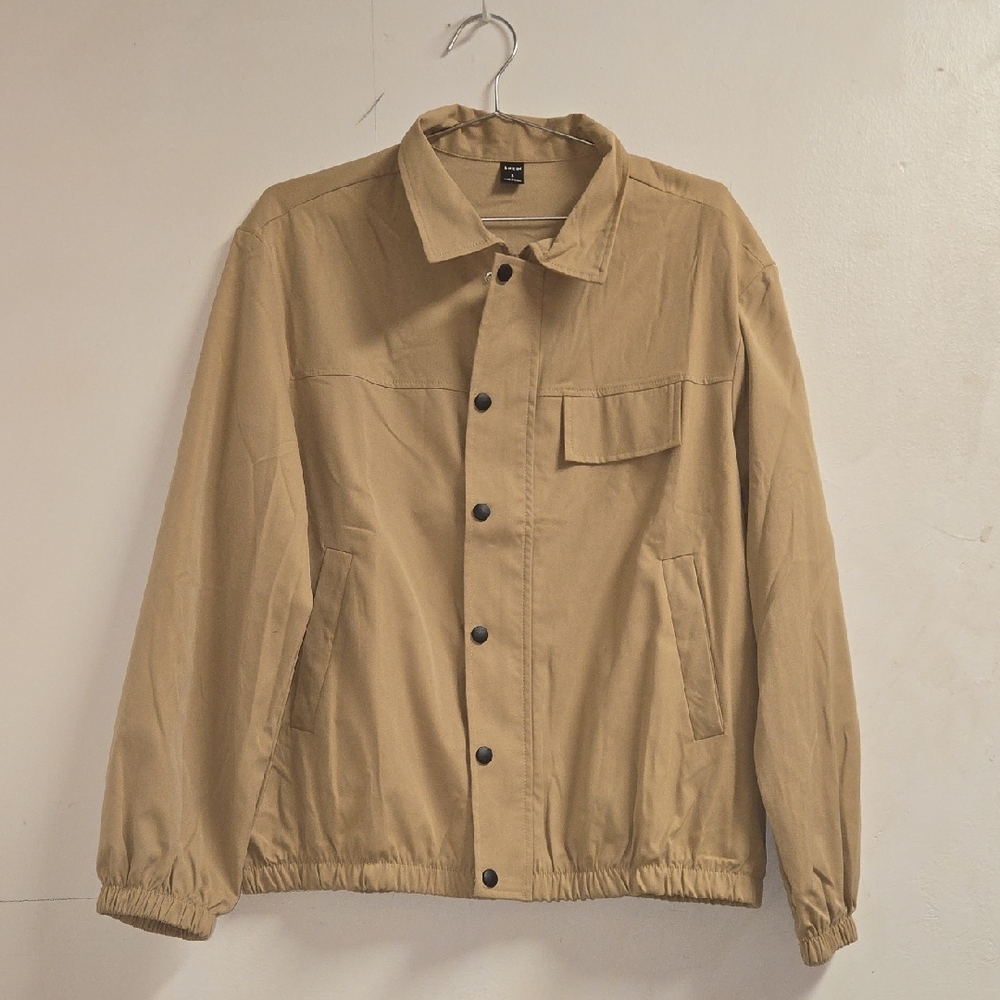 SHEIN Men's Beige Shirt Jacket